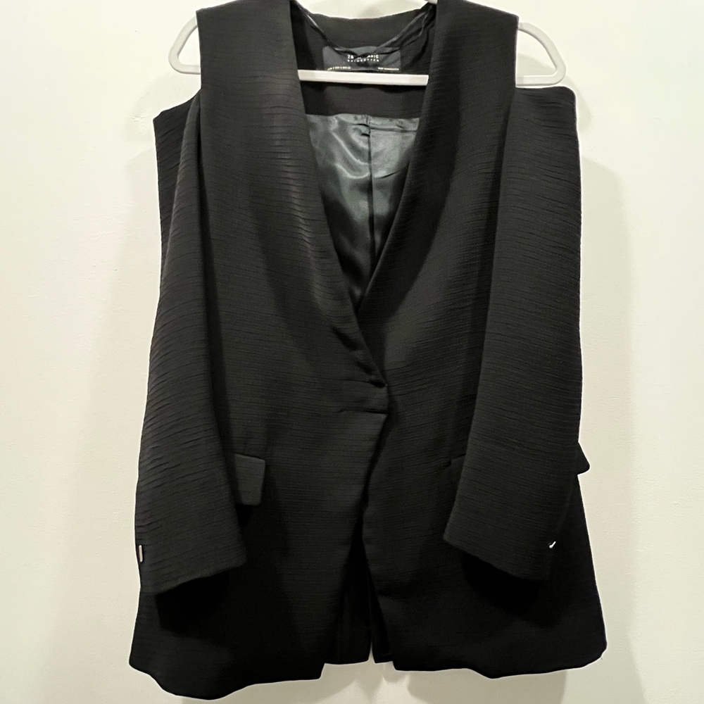 Zara Basic Collection Tuxedo Style Cold Shoulder … - image 8